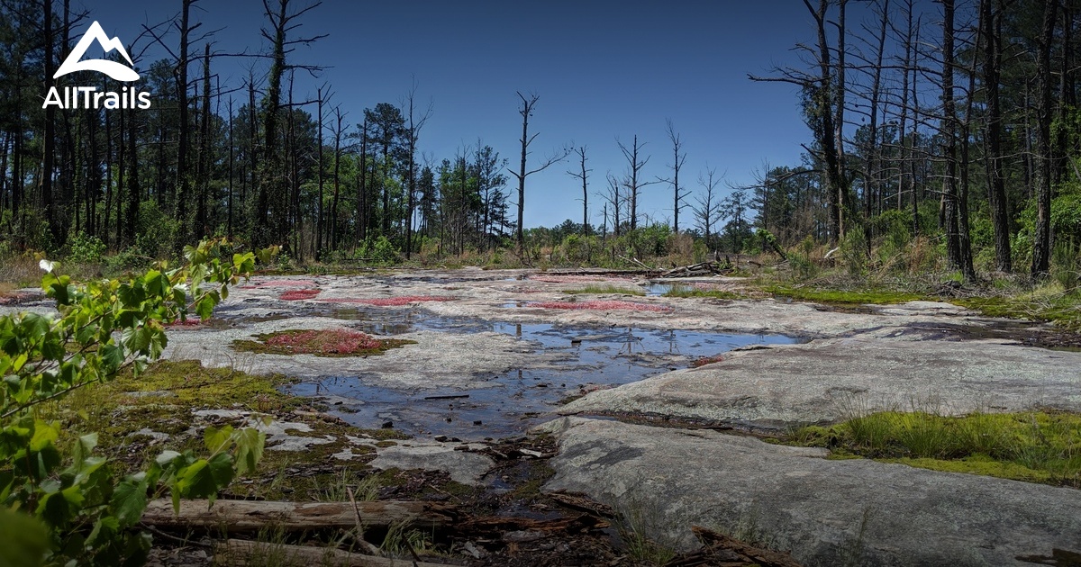 Hiking the granite outcrop